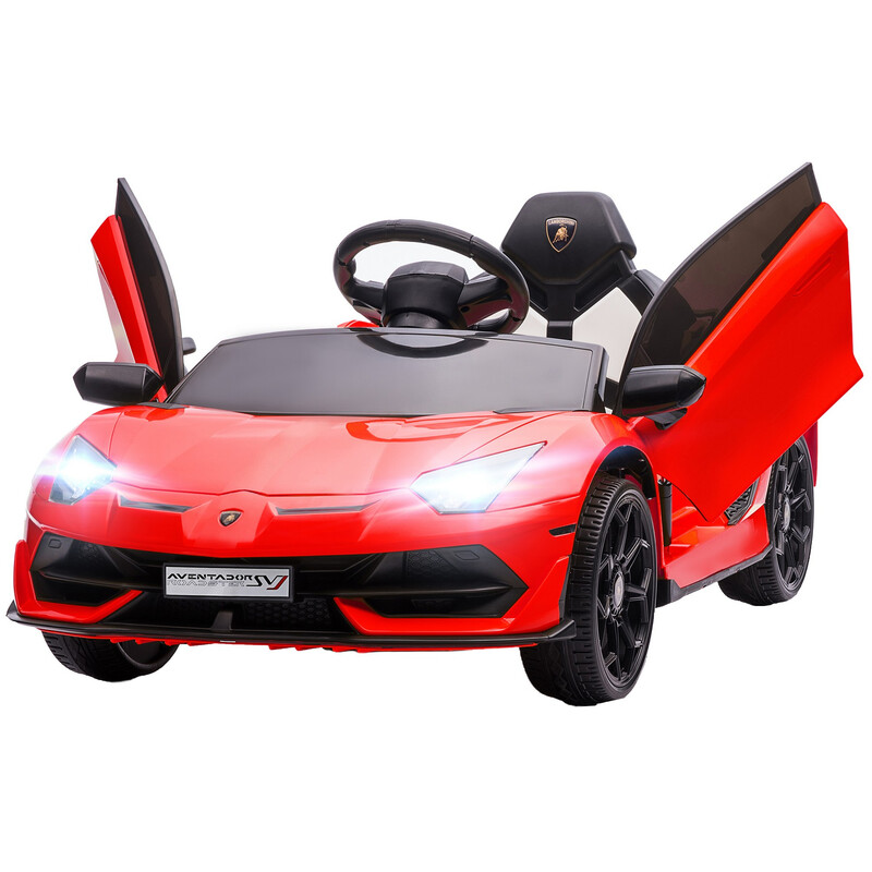 370-306V70RD HOMCOM Electric Car for Kids Lamborghini Aventador Licensed with Remote