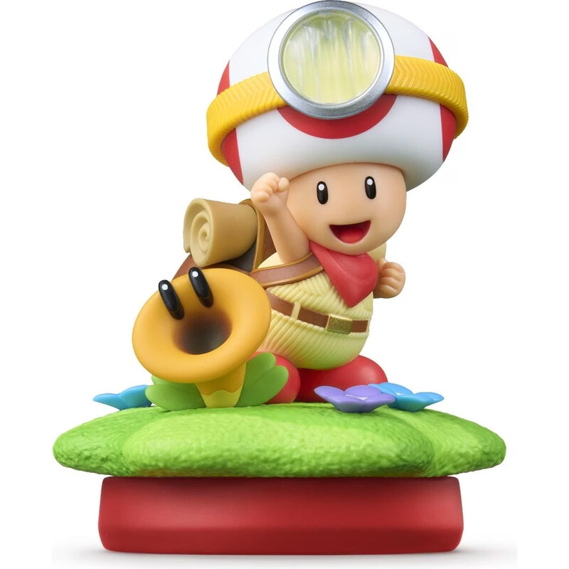 Nintendo Amiibo Figur Captain Toad & Sprechendes Blümchen, Super Mario Serie, NFC Sammelfigur, Interaktives Gaming-Zubehör Kompatibel mit Nintendo Switch & Switch 2