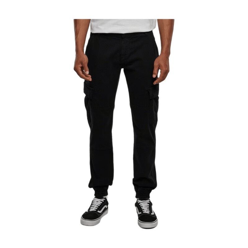 Urban Classics Washed Cargo Twill Jogginghose Schwarz