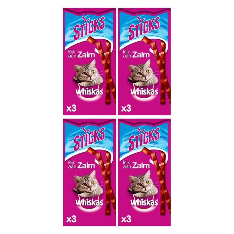 Whiskas Bâtonnets pour chats Saumon 3 x 6 g * 4