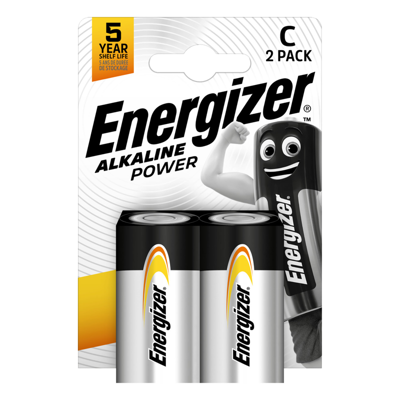 C Power Alkaline Batteries – Pack of 2