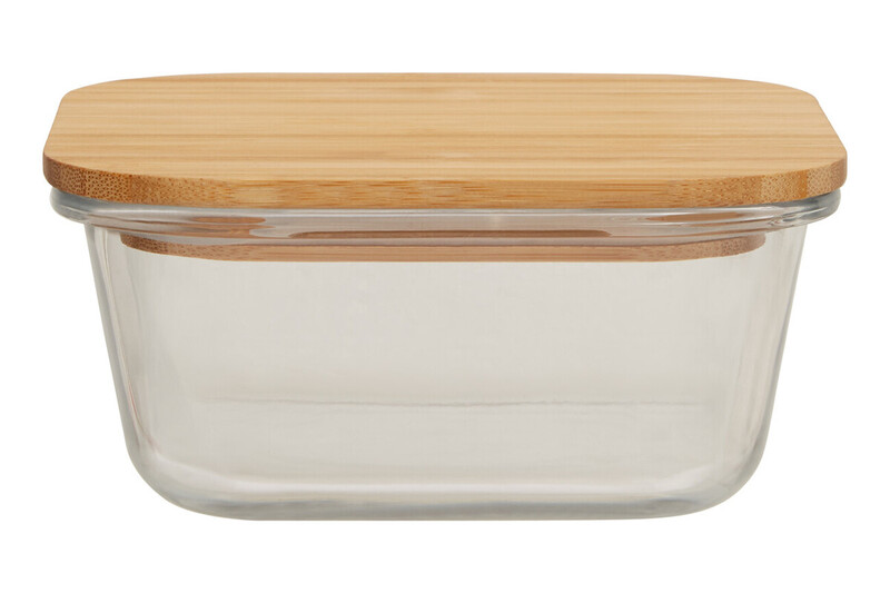 Glass Container With Bamboo Lid 800ml