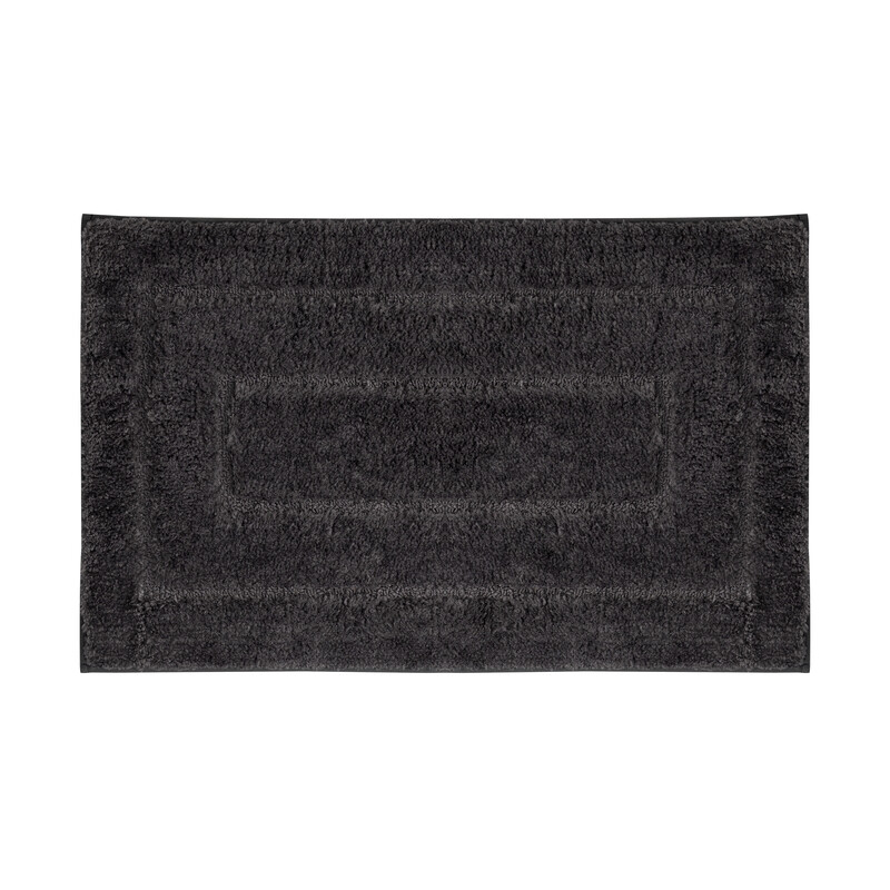 Bath Mat Microfibre Jacquard Charcoal 50x80cm