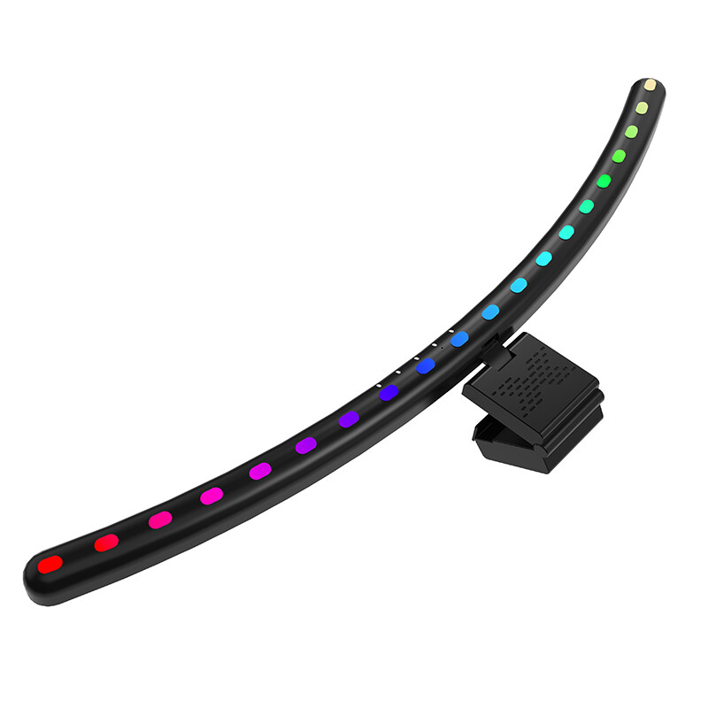 LeAir CurLeair Curved Monitor Hanging Light, Augenschonendes Fülllicht, Drei Farbtemperaturen, Einstellbare Helligkeit, Farbenfrohes Hintergrundlicht mit Musik-Synchronisation und rhythmischer Beleuchtung, TB-301SFS6，60 cm