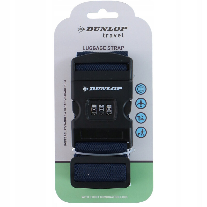 Dunlop Bagagestraps met combinatie slot - Verstelbaar, zwart