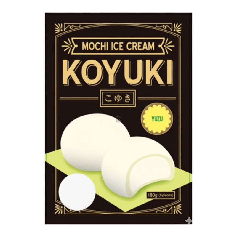 Koyuki Japanisches Mochi-Eis YUZU-Geschmack 180 g (30 g × 6 Stück)