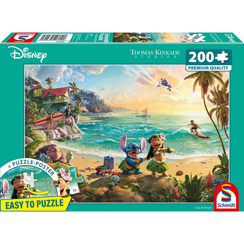 Schmidt® Spiele 56557 Kinderpuzzle Thomas Kinkade Studios Disney, Lilo & Stitch 200 Teile ab 8 Jahre