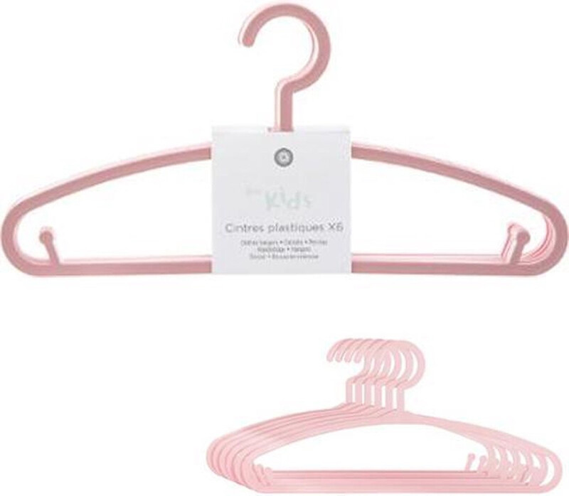 Atmosphera Baby roze kledinghangers set - 6 stuks