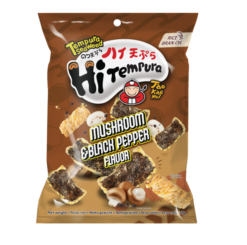TAOKAENOI Tempura Nori Mushroom Zwarte Peper Smaak 40g
