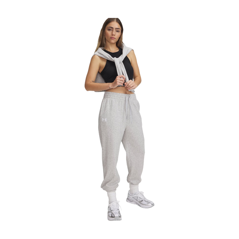 Under Armour Dames Rival Terry Joggingbroek Grijs Sportstyle Collectie L
