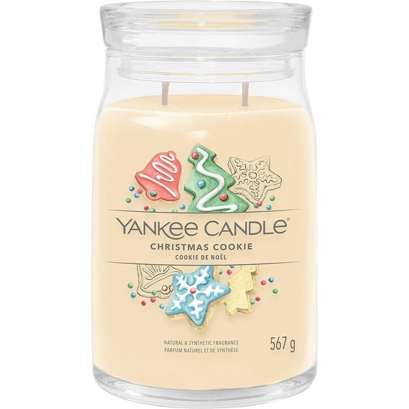 Yankee Candle Weihnachtsduftkerze: Christmas Cookie Signature Duft im großen Glas für festliche Stimmung
