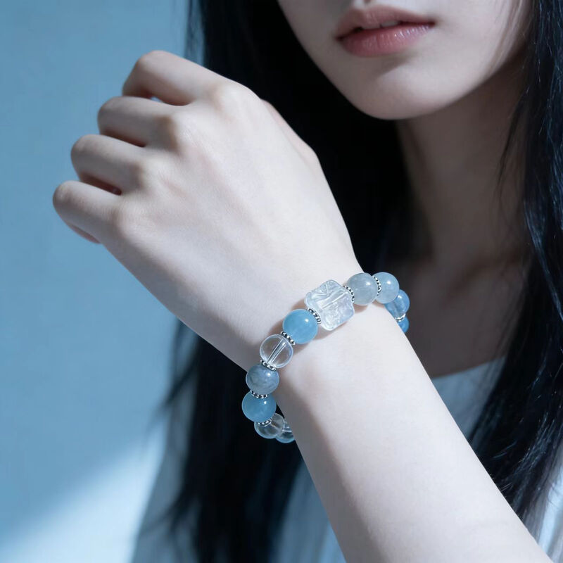 L8 [Orchidée Chute de Neige] Bracelet en Cristal DIY Bracelet Original Fait Main pour