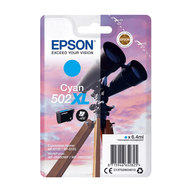 Epson enkele verpakking cyaan 502XL inkt