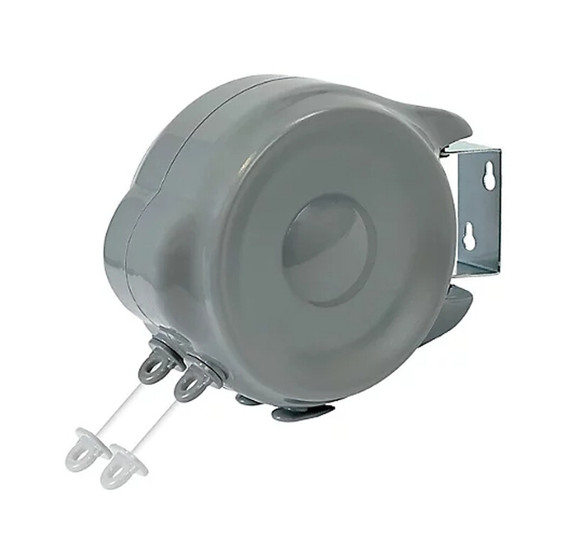 Dual Line 30m Retractable Clothes Washing Line Wall Mounted