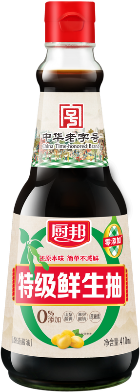 Chu Bang Light Chubang Zero Additives Premium Fresh Soy Sauce 410Ml