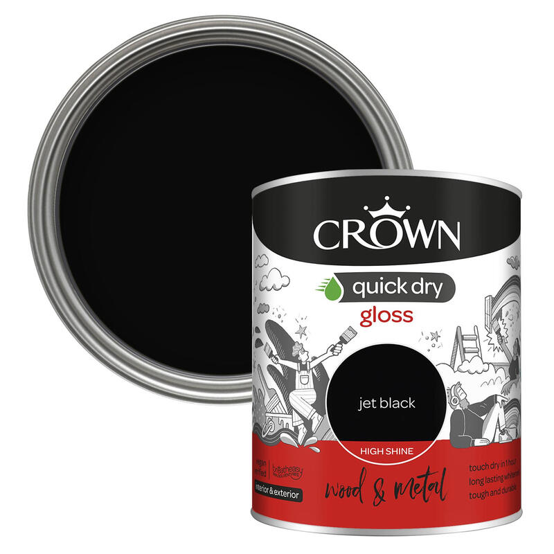 Quick Dry Gloss Jet Black 750ML