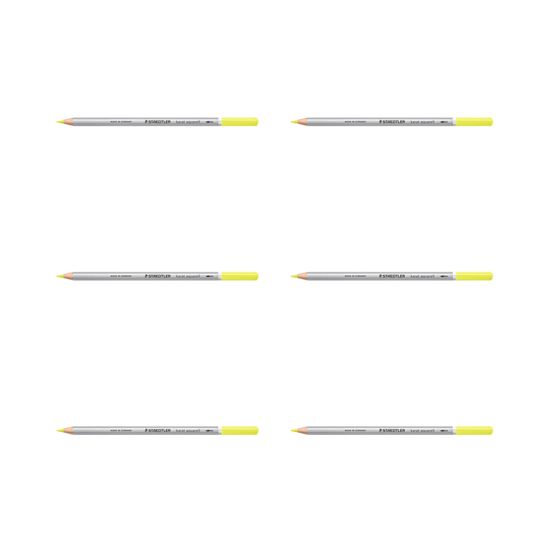 STAEDTLER karat® aquarell Aquarellfarbstift, Zitronengelb, hochwertig, 6 Stück