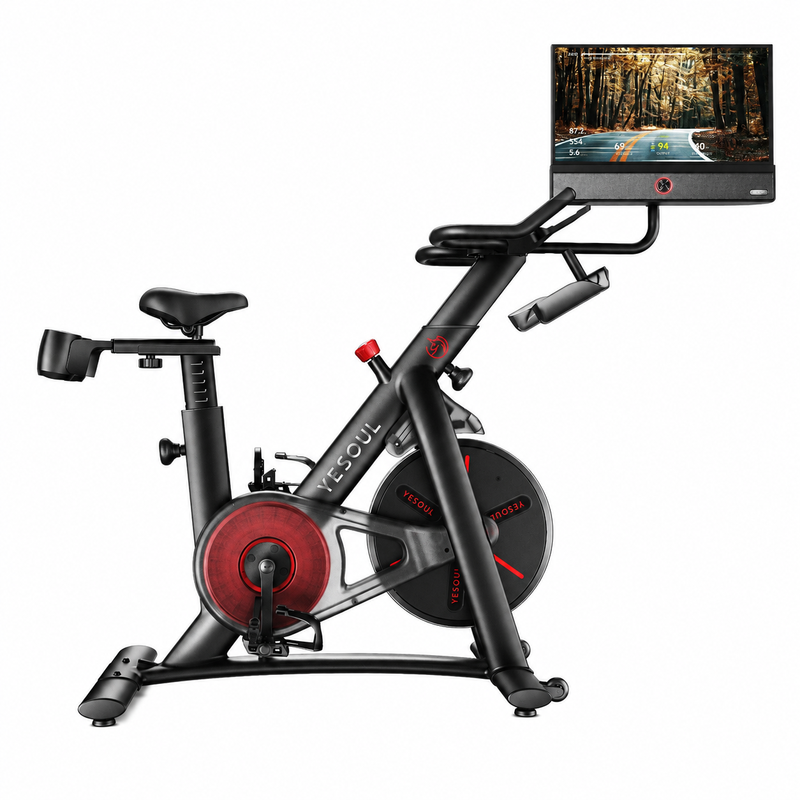 YESOUL G1M MAX Smart Indoor Cycling Bike mit 21,5-Zoll-Rotationsbildschirm