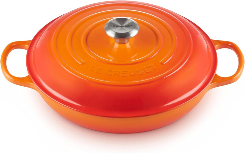 Le Creuset Gusseisen Bräter, 30 cm | 3,5 L | Für alle Herdarten geeignet | Die klassische Flame Farbe für Ihr Kochgeschirr