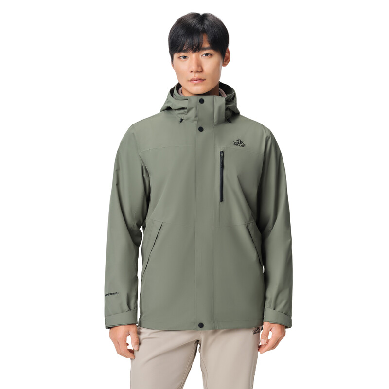 PELLIOT Fleece-Lined Jacket for Man Green M Unisex Camping-Reise Wasserdicht Langlebig
