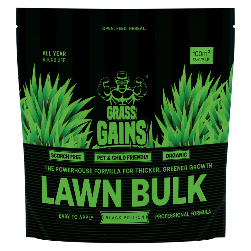 Grass Gains Lawn Bulk Black Edition Grass Fertiliser, 100m2