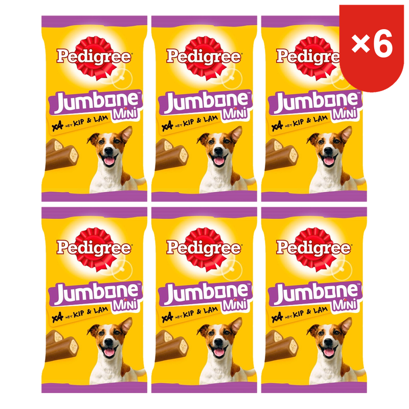 Pedigree Snacks pour chiens Jumbone Mini Poulet et agneau 4 pièces*6