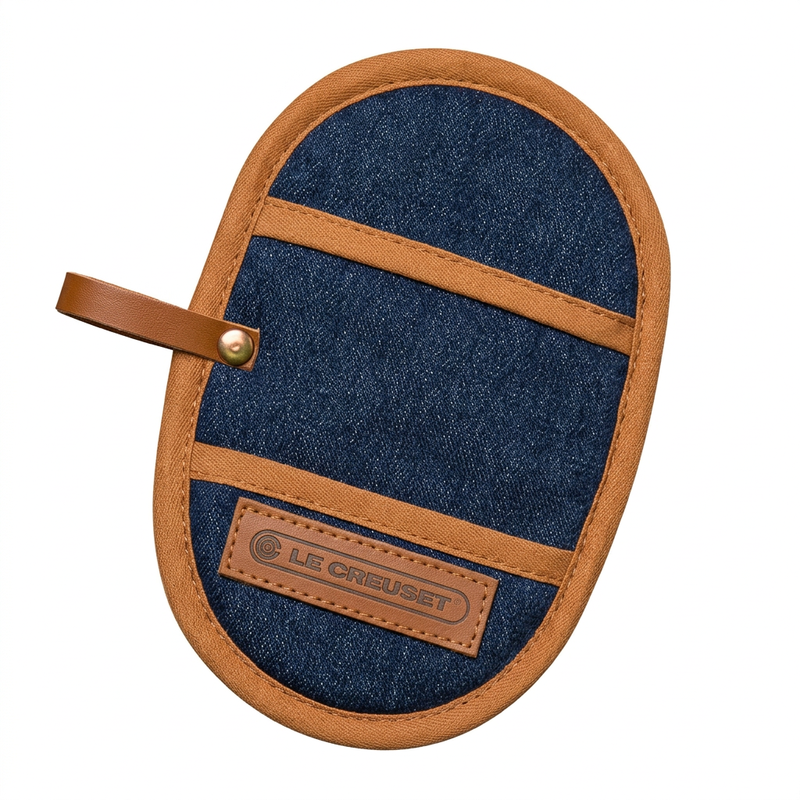 Le Creuset pothouder set - denim blauw, 2 stuks, 30 x 12,5 cm