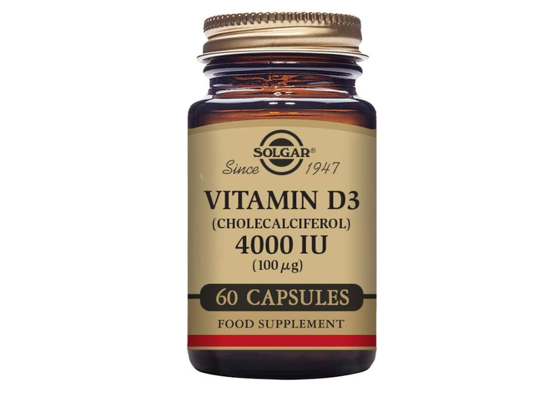 Solgar Vitamin D3 Immune Bone & Muscle Support 4000 IU 100 µg - 60 Vegan Capsules