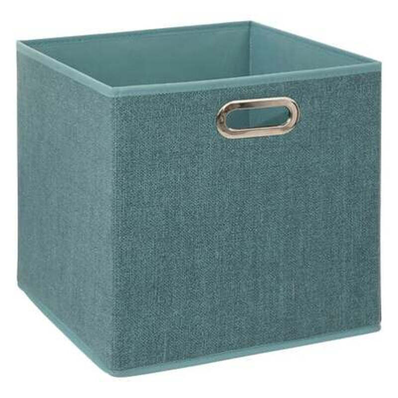 5five Petrolblaue Leinen-Aufbewahrungsbox 31x31cm