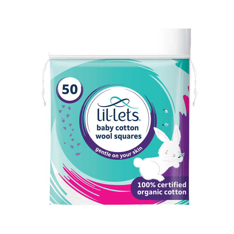 Lil-Lets 50 Cotton Squares Pads