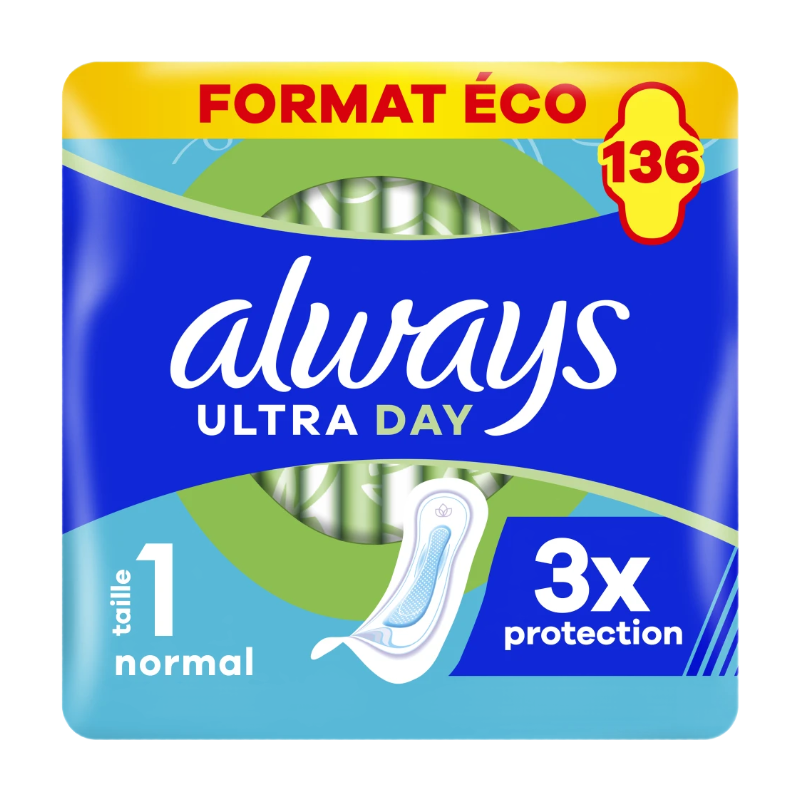 Always Ultra - Serviettes Hygiéniques Normal Eco Pack - 136 serviettes
