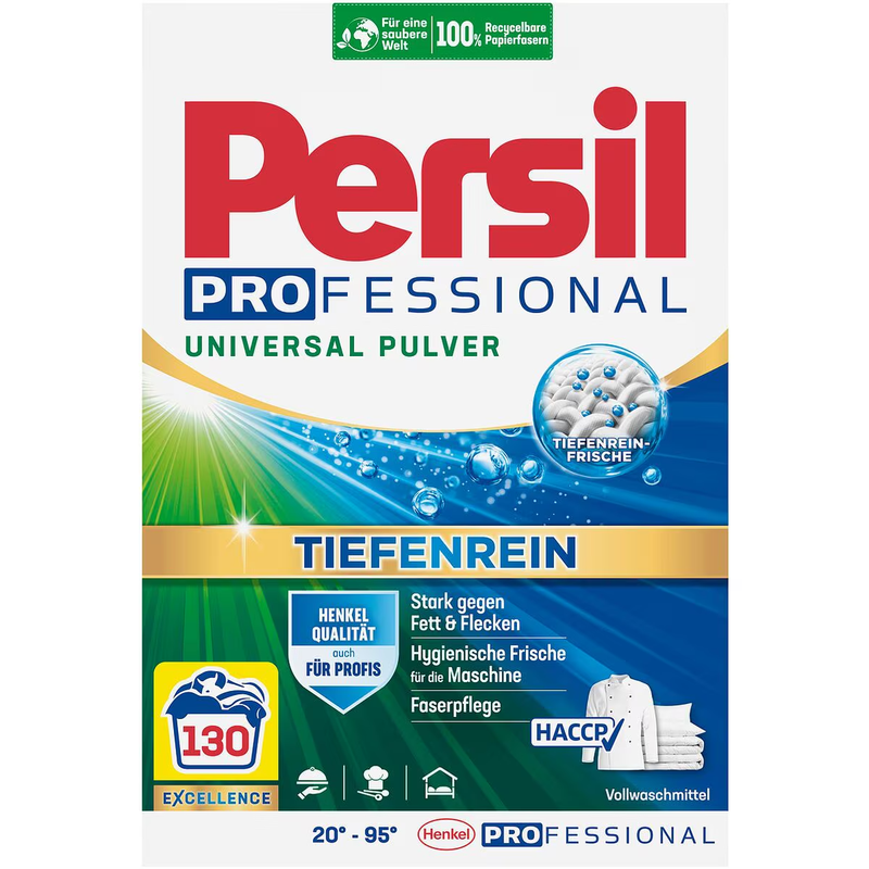 PERSIL Professional Universal Pulver Tiefenrein, 130 Waschladungen (7,8kg), Für Weiß- und Buntwäsche