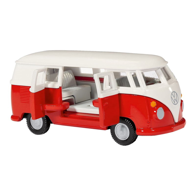 Siku VW T1-bus speelgoedvoertuig - schaal 1:50, rood en wit, 2361