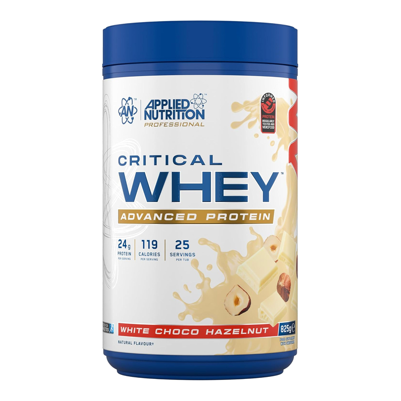 Applied Nutrition Critical Whey Protein White Chocolate Hazelnut Protein Nutrition Powder - 825g