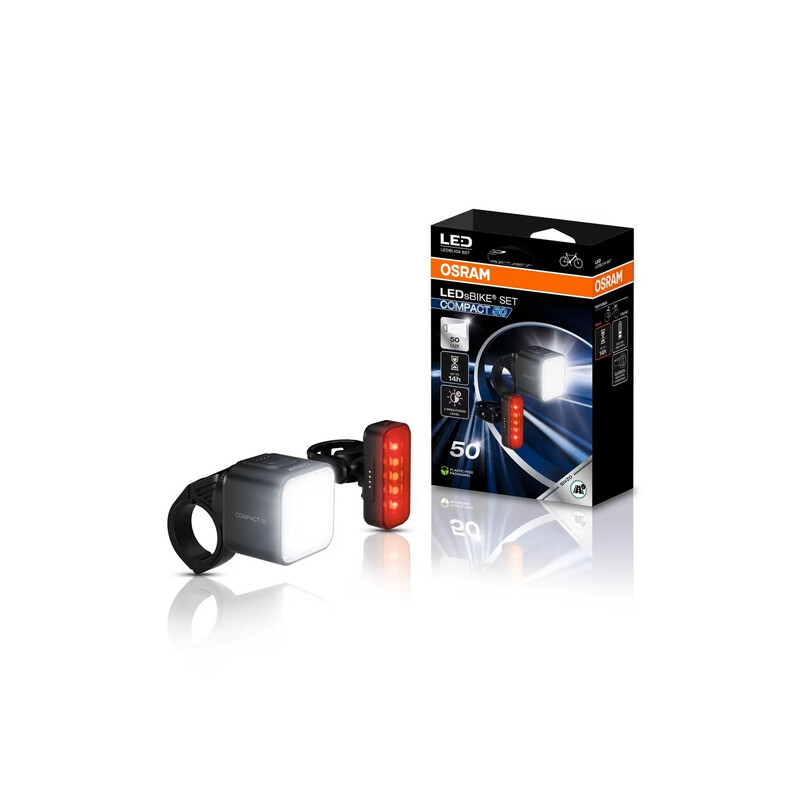 OSRAM Compact 50 oplaadbare fietsverlichtingsset