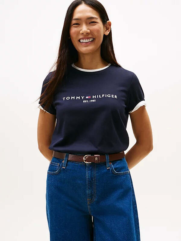 Tommy Hilfiger Heritage Hilfiger C-NK regulier T-shirt dames desert sky XXL