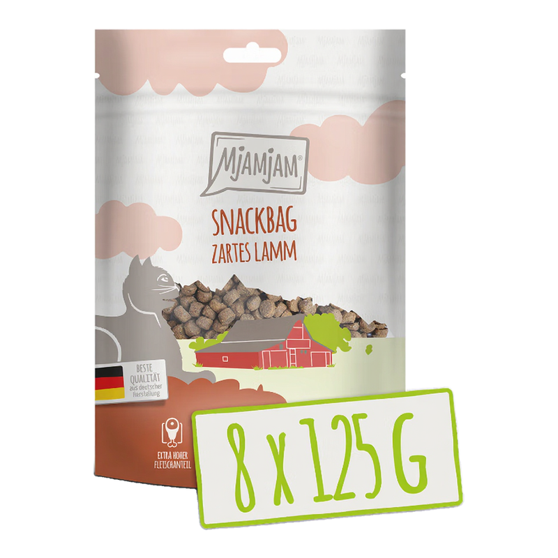 MjAMjAM - Snackzak - Mals lamsvlees 8 x 125 g