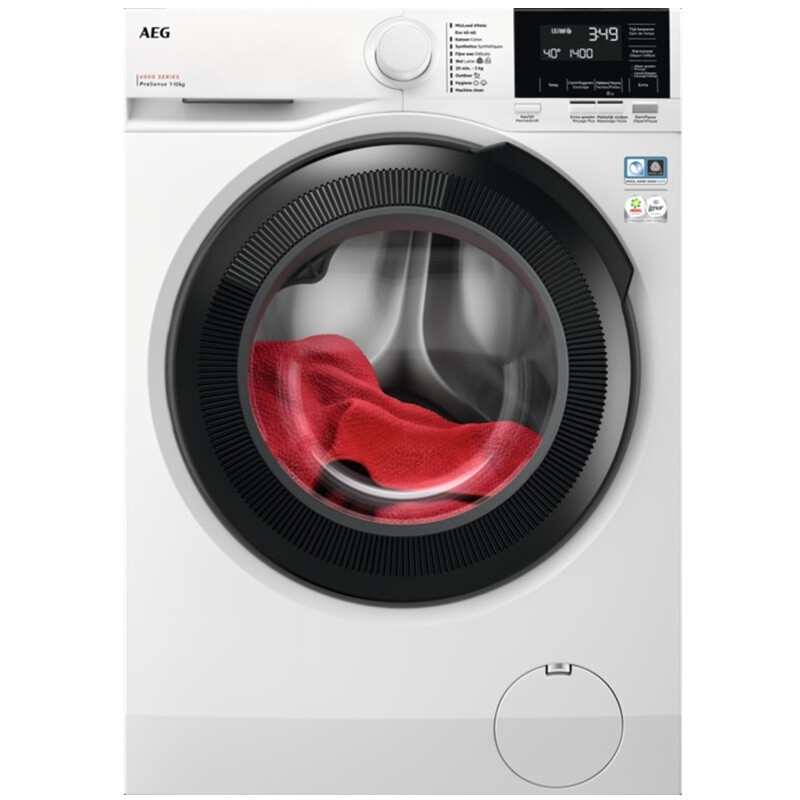 AEG LR63R144 Wasmachine – 6000-serie – ProSense – 10 kg – 1400 rpm – Anti-allergie stoom – Inverter Motor+ – Energieklasse A – Wit