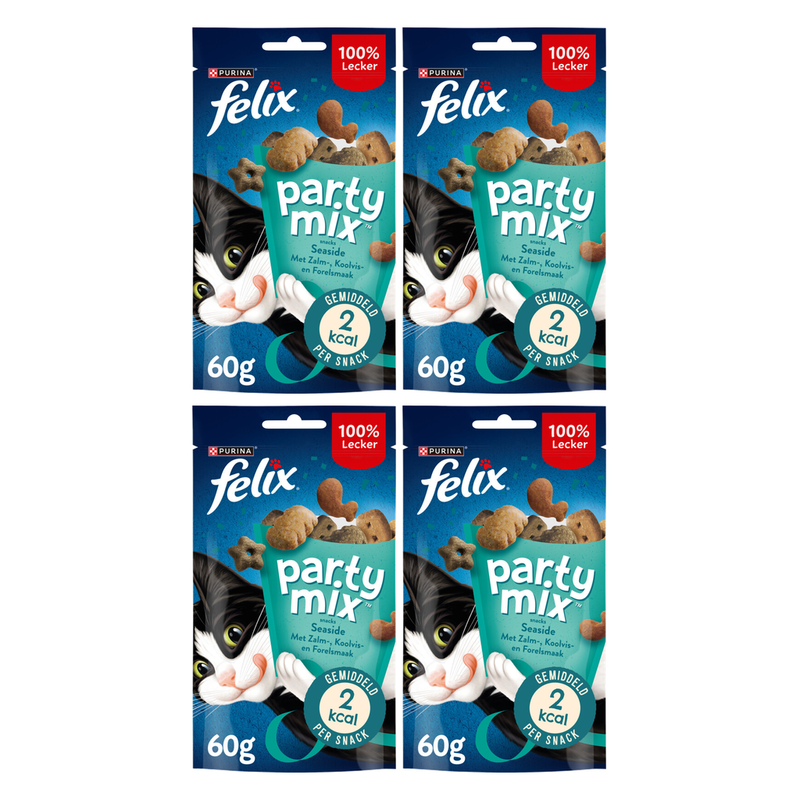 Felix Partymix Seaside Mix Snack pour chats 60 g * 4