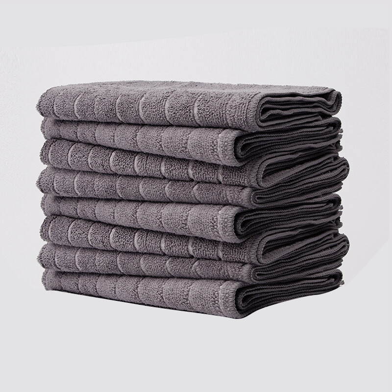 JORDAN&JUDY 8-pack grijs gestreepte microvezel keukendoeken, zeer absorberend, 40 x 60 cm