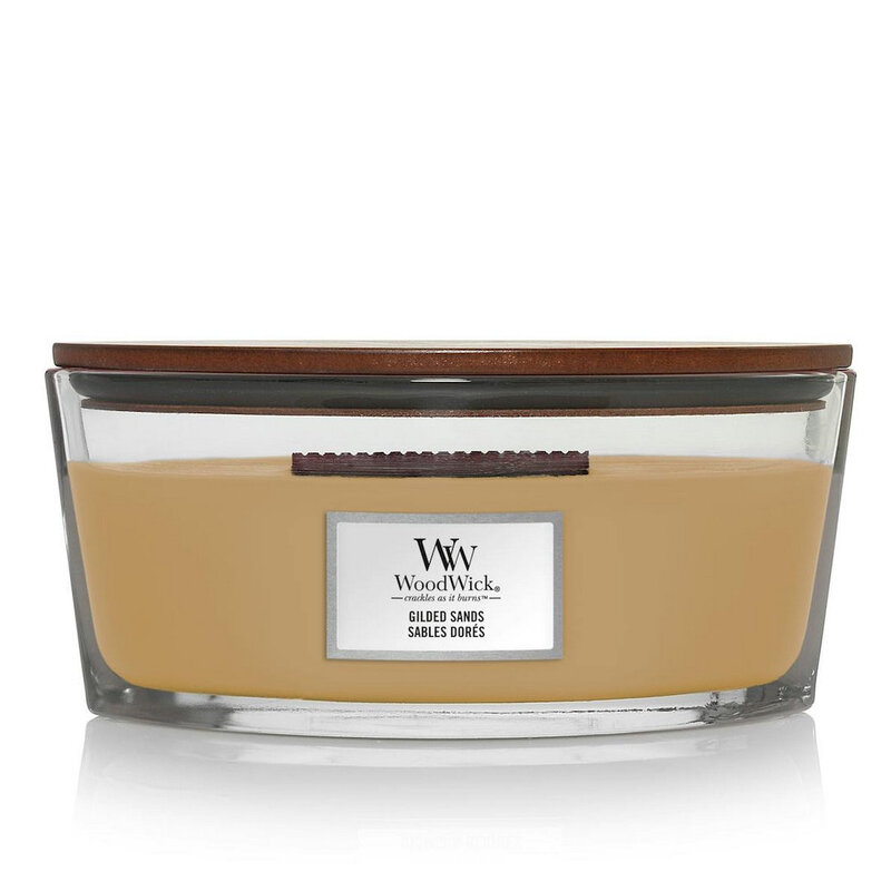 Wood Wick Candle Ellipse Guilded Sands 453g
