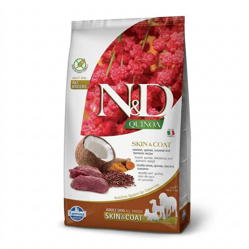 Farmina N&D Quinoa Serie Huid- en Vachtverzorging Volwassen Middelgrote tot Grote Hondenvoer (Venus Meat) 2,5 kg