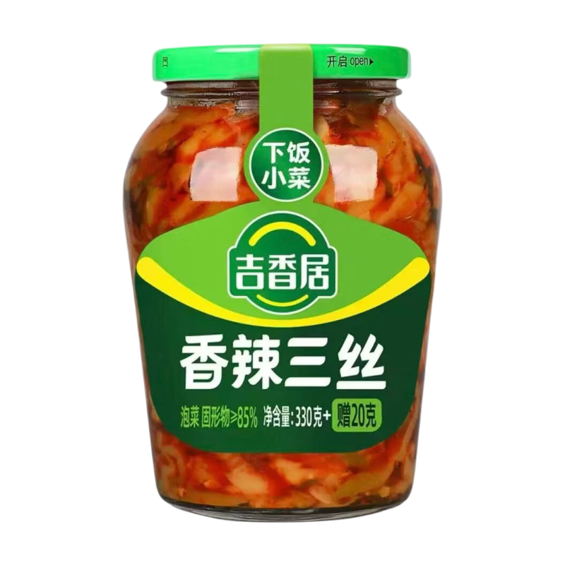 Ji Xiang Ju Scharfe Zhacai, dreifach geschnitten, 350 g
