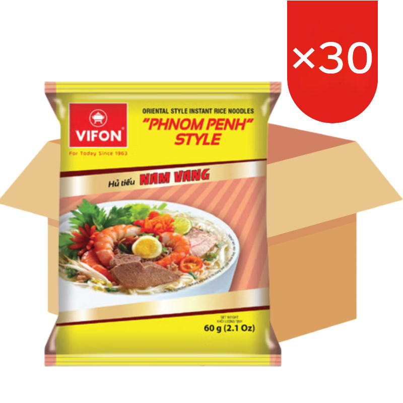 VIFON instant rijstnoedels Hu Tieu Nam Vang 30 x 60 g (doos)