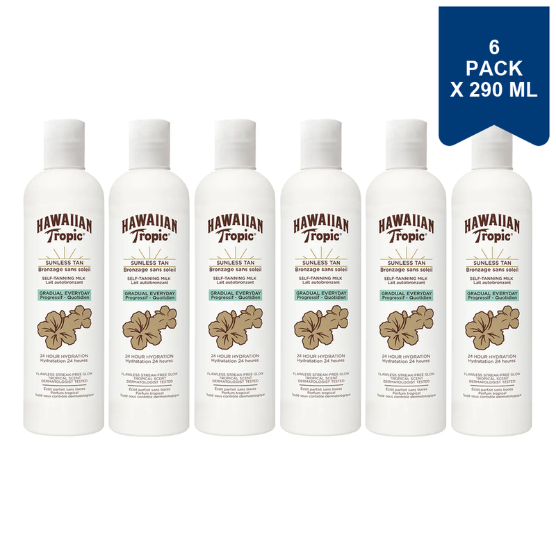 Hawaiian Tropic Zelfbruiner Zelfbruinende Melk - 290 ml (6-Pack)
