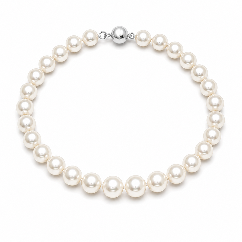 VoxorAI XL23 14 mm Perlenkette - Hochwertige, elegante, klassische Perlenkette, offiziell exklusiv.