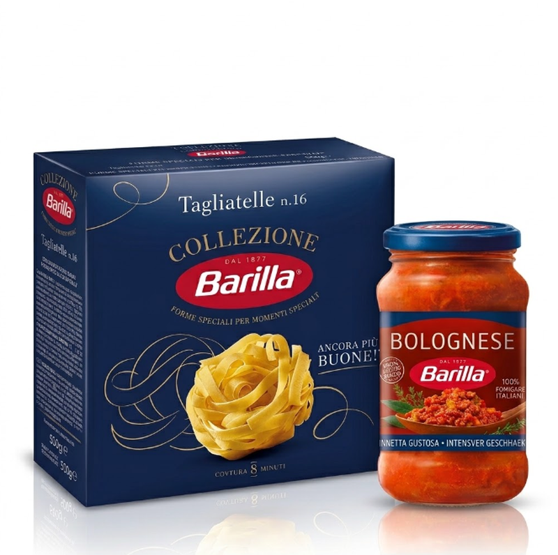 Barilla Collezione Tagliatelle 500 g + Barilla Pastasauce Bolognese 400 g