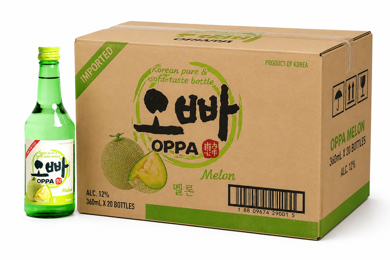 OPPA Soju Meloensmaak 12% 20 × 360 ml