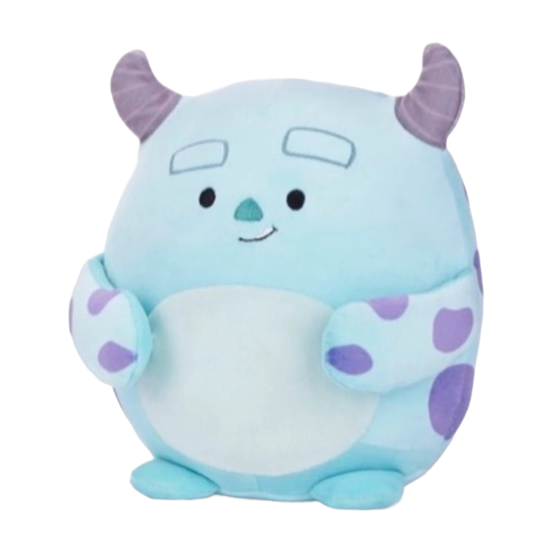 Disney Squashy Podgies Sulley pluche speelgoed - 7 cm, meerkleurig