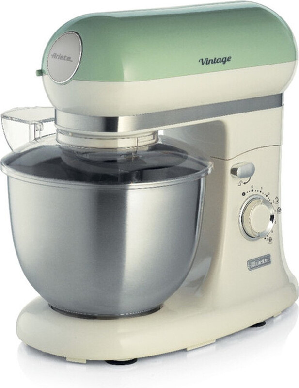 Ariete 1588/04 - Vintage keukenmachine - 5.5 liter - 3 accessoires - 2400 Watt - 7 snelheden - Groen